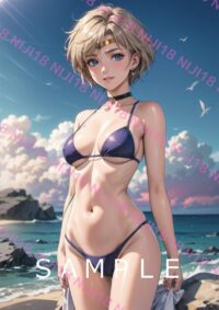 173セーラーウラヌス　美少女戦士セーラームーン アニメ A4 ポスター 0108U