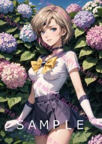 148セーラーウラヌス　美少女戦士セーラームーン アニメ A4 ポスター 011KU
