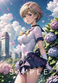 144セーラーウラヌス　美少女戦士セーラームーン アニメ A4 ポスター 011KW
