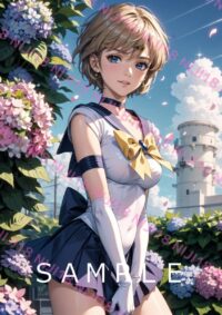 136セーラーウラヌス　美少女戦士セーラームーン アニメ A4 ポスター 011VO