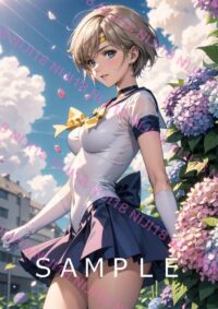 137セーラーウラヌス　美少女戦士セーラームーン アニメ A4 ポスター 011VU