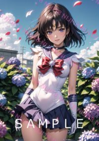 211セーラーサターン美少女戦士セーラームーン アニメ A4 ポスター 011YZ