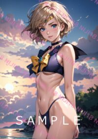 169セーラーウラヌス　美少女戦士セーラームーン アニメ A4 ポスター 011ZB