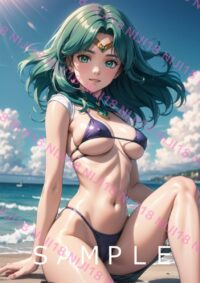 156　セーラーネプチューン美少女戦士セーラームーンアニメ A4 ポスター 011ZU