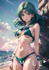 154　セーラーネプチューン美少女戦士セーラームーンアニメ A4 ポスター 01206