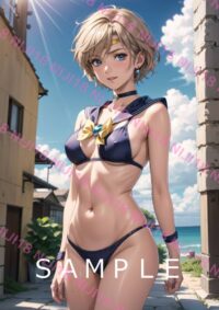 177セーラーウラヌス　美少女戦士セーラームーン アニメ A4 ポスター 0122V