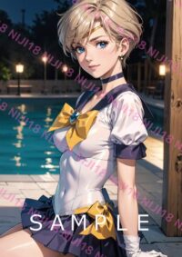 126セーラーウラヌス　美少女戦士セーラームーン アニメ A4 ポスター 0124D