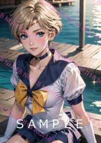131セーラーウラヌス　美少女戦士セーラームーン アニメ A4 ポスター 0124E