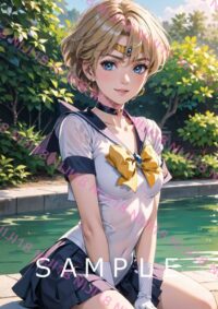 130セーラーウラヌス　美少女戦士セーラームーン アニメ A4 ポスター 0124F