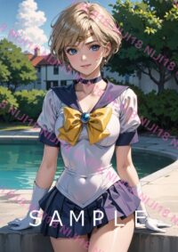 132セーラーウラヌス　美少女戦士セーラームーン アニメ A4 ポスター 0124P
