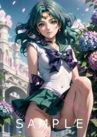 135　セーラーネプチューン美少女戦士セーラームーンアニメ A4 ポスター 0124R