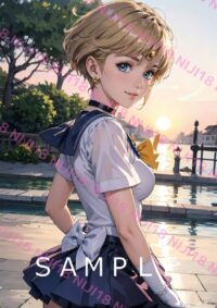 125セーラーウラヌス　美少女戦士セーラームーン アニメ A4 ポスター 0126W
