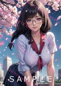 199　化物語 羽川翼 アニメ A4 ポスター 0132I