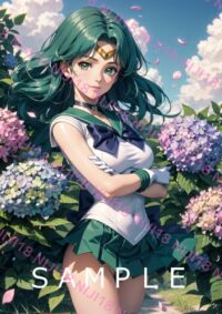 81　セーラーネプチューン美少女戦士セーラームーンアニメ A4 ポスター 01394