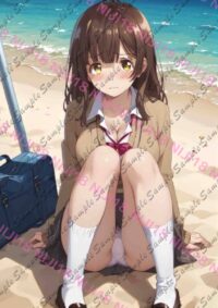 髭を剃るそして女子高生を拾う 荻原紗優 E0917 030Y2