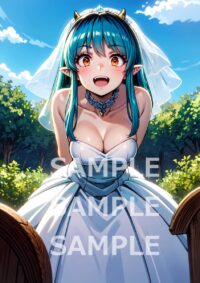 うる星やつら ラム風 ファンアート 高品質 美少女 アニメ ゲーム マンガ 同人 A4 ポスター 美女 コスプレ イラスト af120101GO
