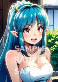 うる星やつら ラム風 ファンアート 高品質 美少女 アニメ ゲーム マンガ 同人 A4 ポスター 美女 コスプレ イラスト af119101GP