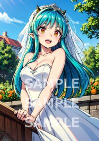 うる星やつら ラム風 ファンアート 高品質 美少女 アニメ ゲーム マンガ 同人 A4 ポスター 美女 コスプレ イラスト af123101GQ