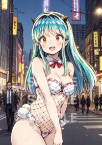 うる星やつら ラム風 ファンアート 高品質 美少女 アニメ ゲーム マンガ 同人 A4 ポスター 美女 光沢紙 コスプレ af100101HP