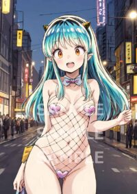 うる星やつら ラム風 ファンアート 高品質 美少女 アニメ ゲーム マンガ 同人 A4 ポスター 美女 光沢紙 コスプレ af097101HQ