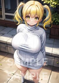 ぽっちゃり♪ アニメ 美女 A4 ポスター オリジナル 美少女 イラスト かわいい 女の子 セクシー 同人 高画質 純正 光沢 f827101HX