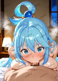 【一点物】 この素晴らしい世界に祝福を！ アクア アクア風 A4サイズ ポスター 高精細ポスター イラスト 同人75B32