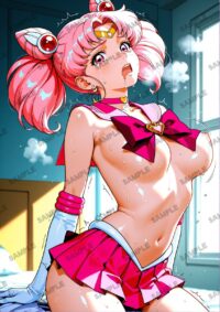セーラームーン ちびうさ　美少女戦士セーラームーン　A4サイズ ポスター 高精細ポスター イラスト 同人 高品質 アニメ 86A06