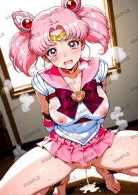 セーラームーン ちびうさ　美少女戦士セーラームーン　A4サイズ ポスター 高精細ポスター イラスト 同人 高品質 アニメ 86A19