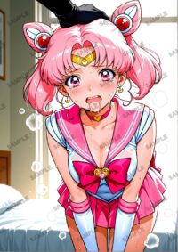 セーラームーン ちびうさ　美少女戦士セーラームーン　A4サイズ ポスター 高精細ポスター イラスト 同人 高品質 アニメ 86A37