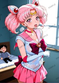 セーラームーン ちびうさ　美少女戦士セーラームーン　A4サイズ ポスター 高精細ポスター イラスト 同人 高品質 アニメ 86A5S