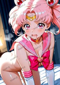 セーラームーン ちびうさ　美少女戦士セーラームーン　A4サイズ ポスター 高精細ポスター イラスト 同人 高品質 アニメ 86A5Z