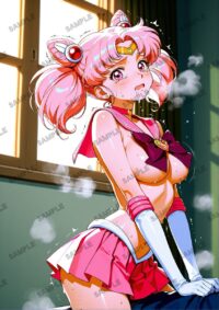 セーラームーン ちびうさ　美少女戦士セーラームーン　A4サイズ ポスター 高精細ポスター イラスト 同人 高品質 アニメ 86A6V
