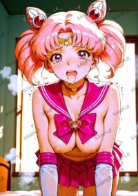 セーラームーン ちびうさ　美少女戦士セーラームーン　A4サイズ ポスター 高精細ポスター イラスト 同人 高品質 アニメ 86A7L