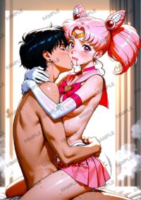 セーラームーン ちびうさ　美少女戦士セーラームーン　A4サイズ ポスター 高精細ポスター イラスト 同人 高品質 アニメ 86A81
