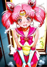 セーラームーン ちびうさ　美少女戦士セーラームーン　A4サイズ ポスター 高精細ポスター イラスト 同人 高品質 アニメ 86A82