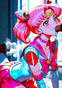 セーラームーン ちびうさ　美少女戦士セーラームーン　A4サイズ ポスター 高精細ポスター イラスト 同人 高品質 アニメ 86A8E