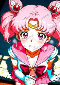 セーラームーン ちびうさ　美少女戦士セーラームーン　A4サイズ ポスター 高精細ポスター イラスト 同人 高品質 アニメ 86A96