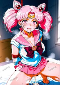 セーラームーン ちびうさ　美少女戦士セーラームーン　A4サイズ ポスター 高精細ポスター イラスト 同人 高品質 アニメ 86AAB