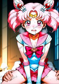 セーラームーン ちびうさ　美少女戦士セーラームーン　A4サイズ ポスター 高精細ポスター イラスト 同人 高品質 アニメ 86AAT