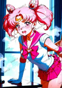 セーラームーン ちびうさ　美少女戦士セーラームーン　A4サイズ ポスター 高精細ポスター イラスト 同人 高品質 アニメ 86AAX