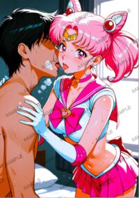 セーラームーン ちびうさ　美少女戦士セーラームーン　A4サイズ ポスター 高精細ポスター イラスト 同人 高品質 アニメ 86AAY