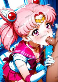 セーラームーン ちびうさ　美少女戦士セーラームーン　A4サイズ ポスター 高精細ポスター イラスト 同人 高品質 アニメ 86ABA