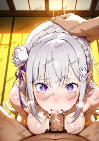 Re:ゼロから始める異世界生活 リゼロ エミリア A4サイズ ポスター 高精細ポスター イラスト 同人 高品質 アニメ 87A39